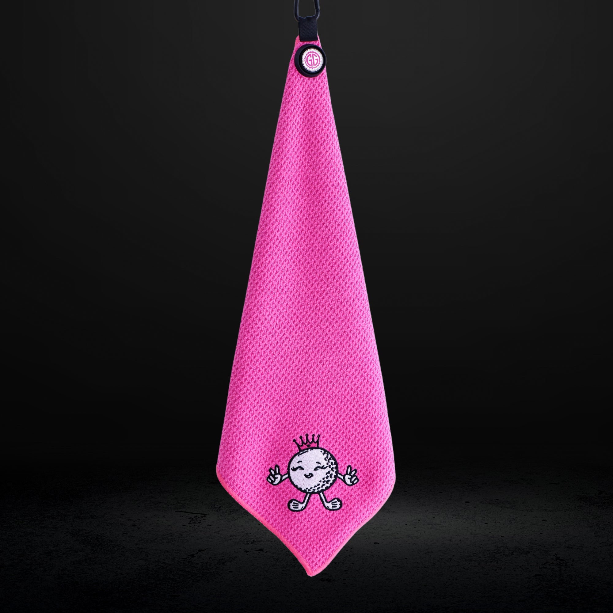 Golf Girl Pink Magnetic Golf Towel