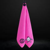 Golf Girl Pink Magnetic Golf Towel