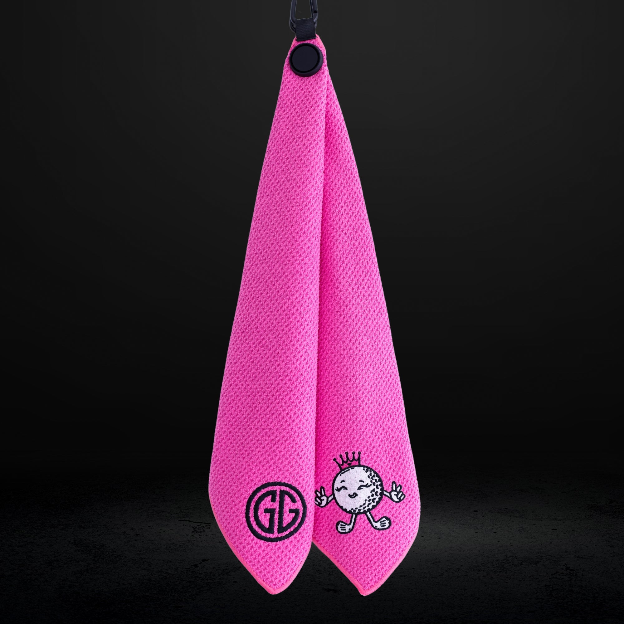 Golf Girl Pink Magnetic Golf Towel