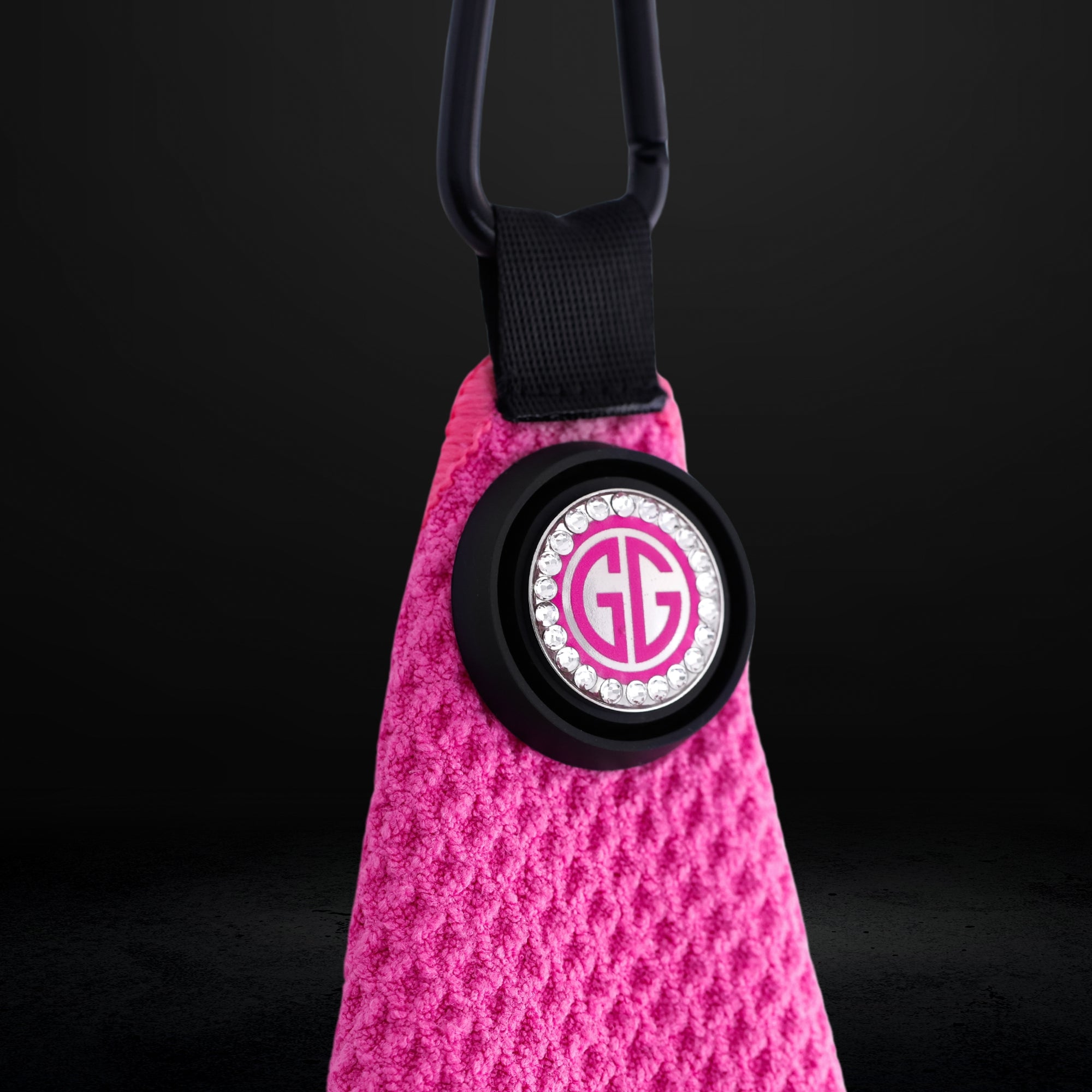 Golf Girl Pink Magnetic Golf Towel