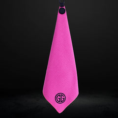 Golf Girl Pink Magnetic Golf Towel