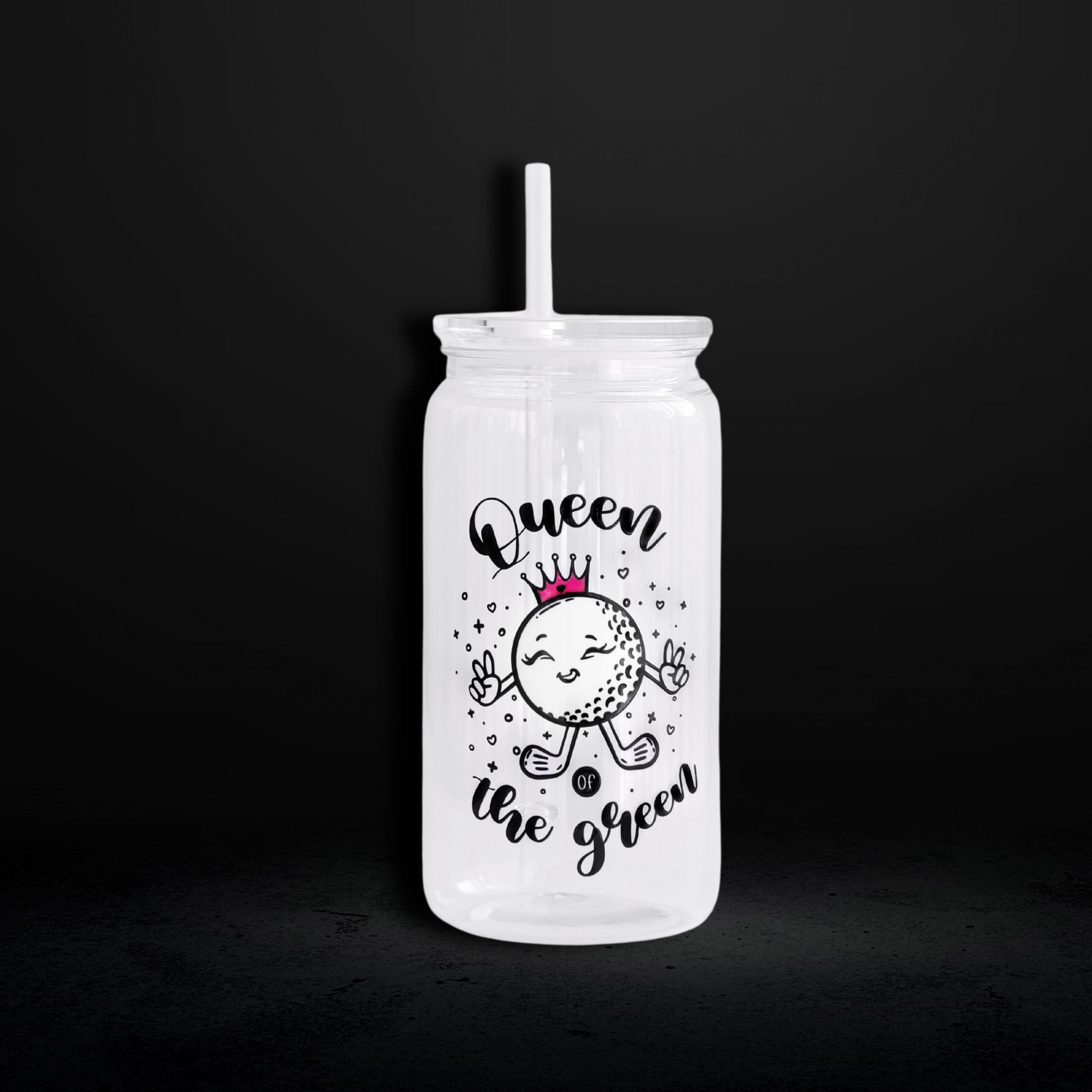 Queen of the green acylic drink cup