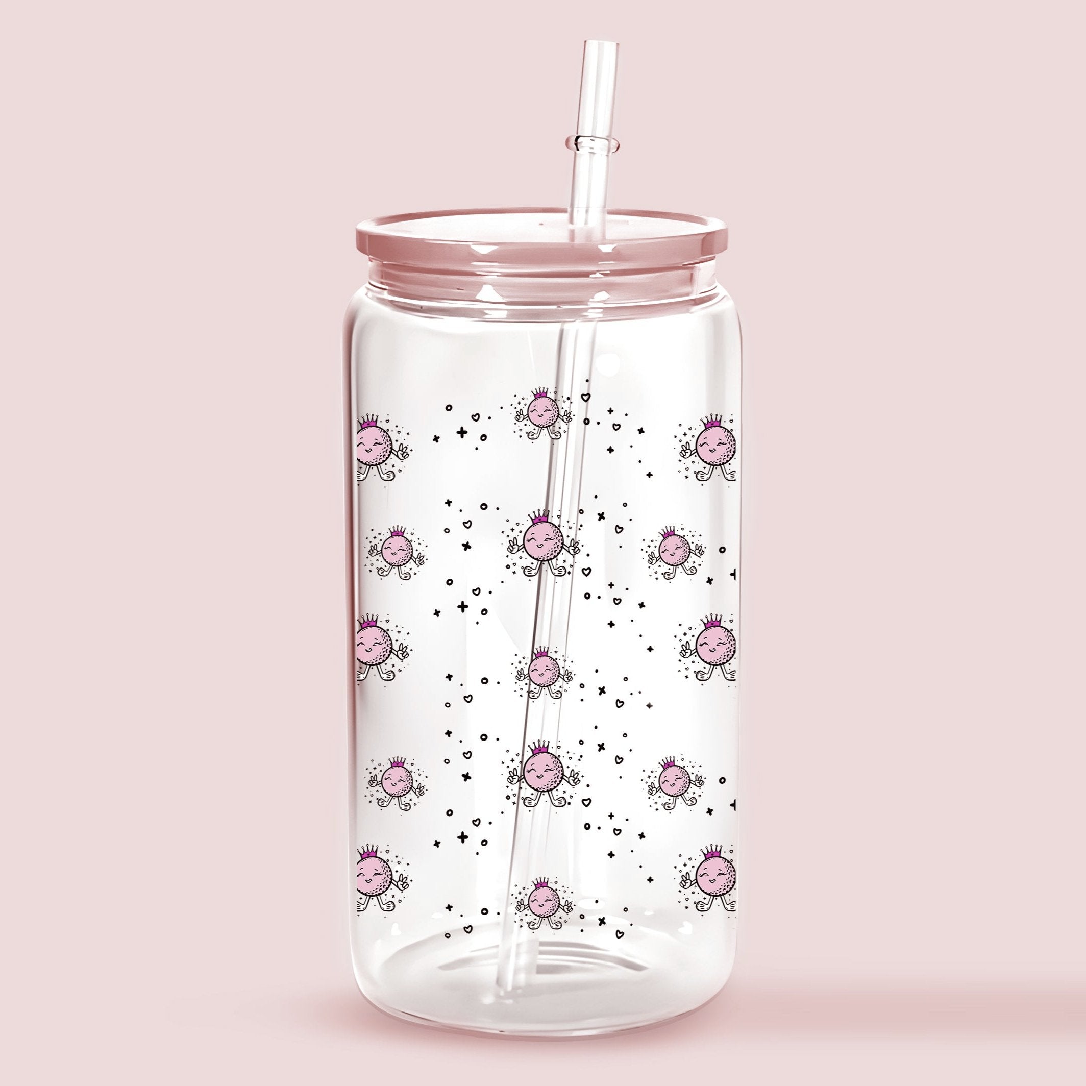 queen of the green acylic drink cup